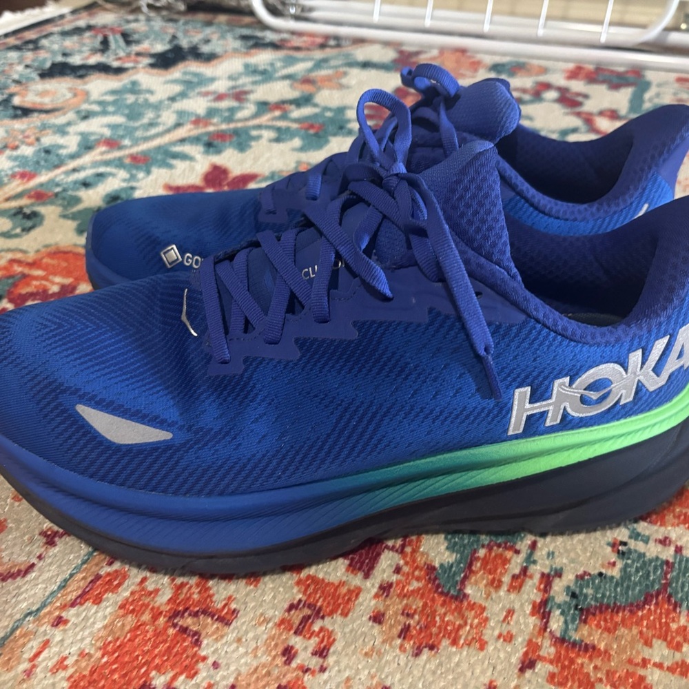 Hoka Men's Blue and Green Athletic Shoes